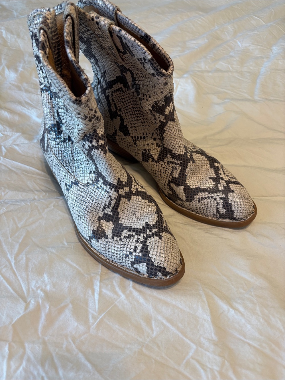 Born Snakeskin Ankle Boots